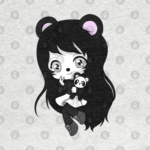 panda girl chibi by LillyTheChibi